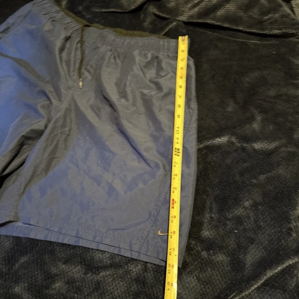 nike swim trunks mens Size‎ Measurements embroidered swoosh netted Blue